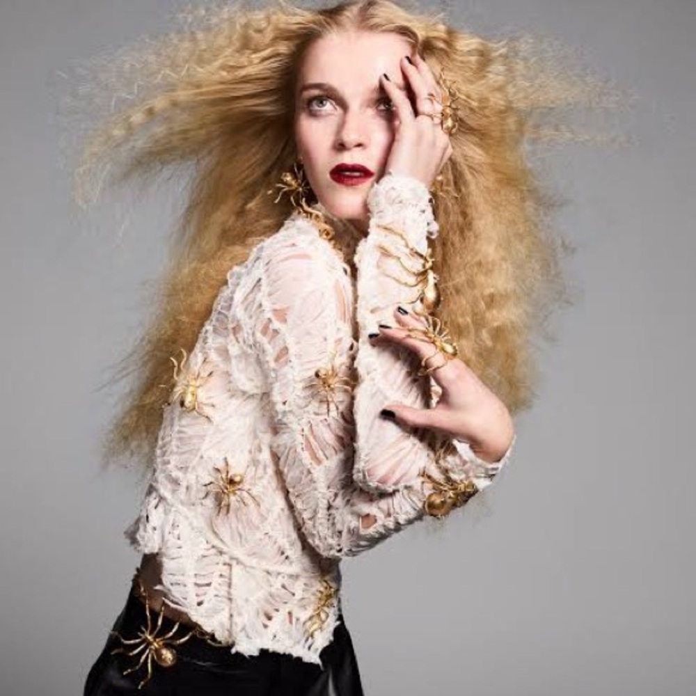 Zara limited edition White Lace Blouse